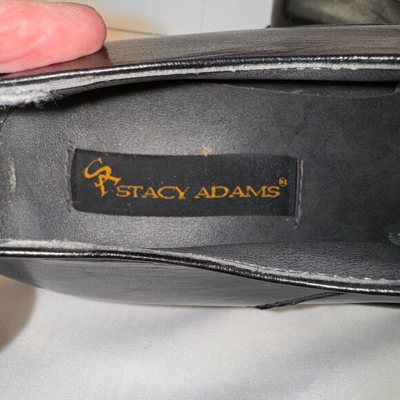 Stacy Adams Square Toe 23007-01 Men's Size 8M Black Leather - Picture 4 of 5